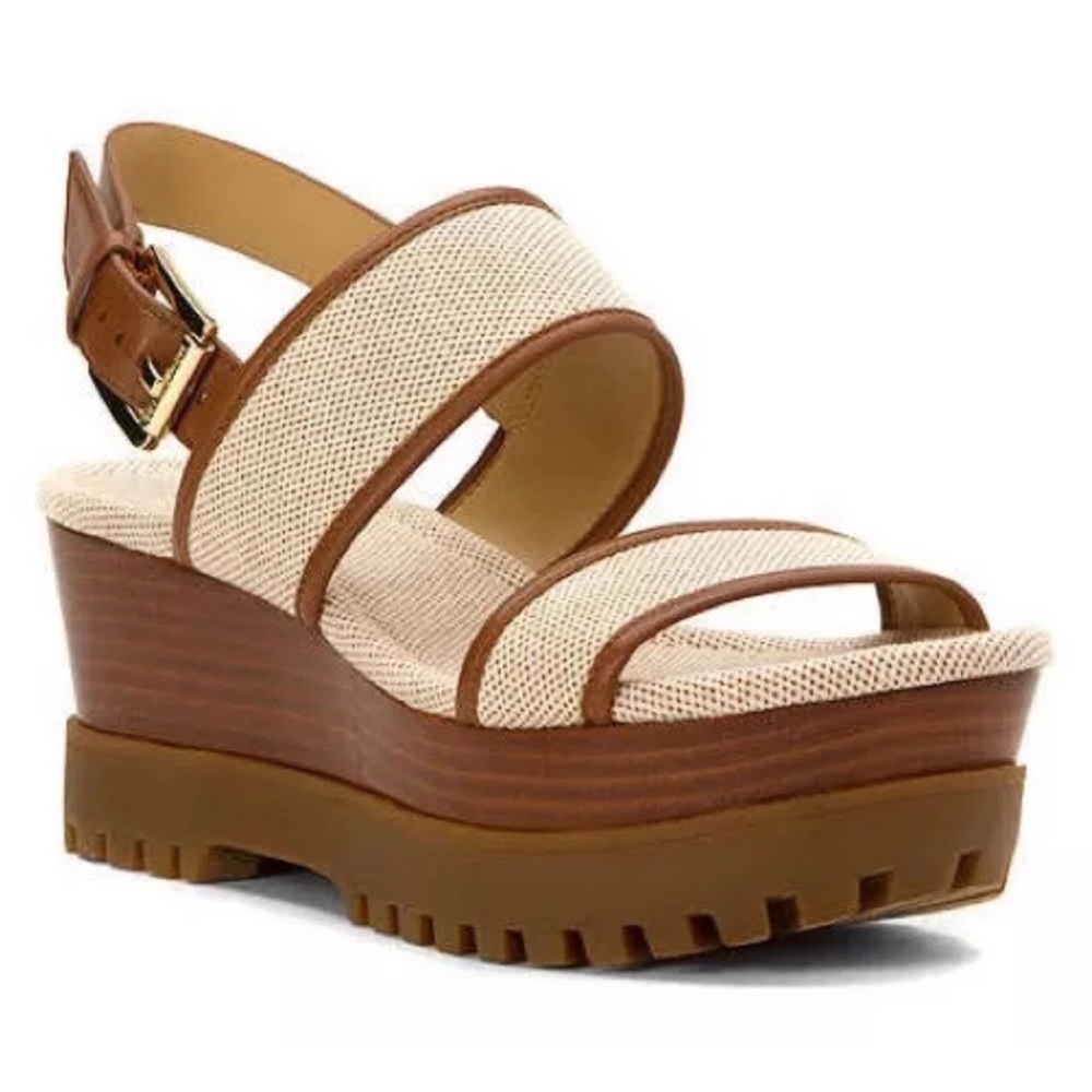 Micheal Kors Gillian platform wedge sandals